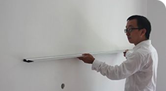 墻面橫向平整度檢查