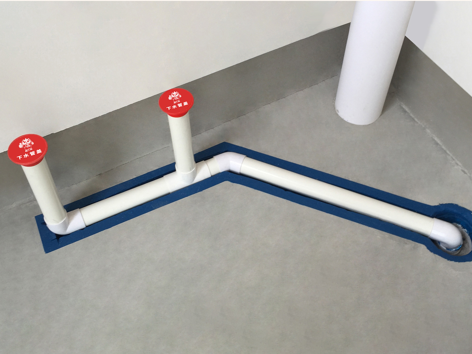 多下水同排斜三通工藝